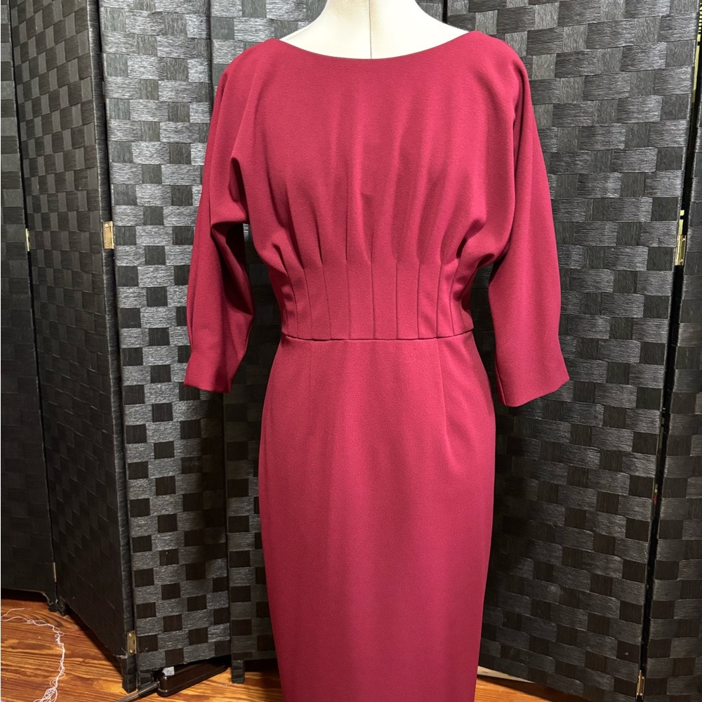 ANTONIO MELANI Pink Sheath Dress with Dolman Sleeves
